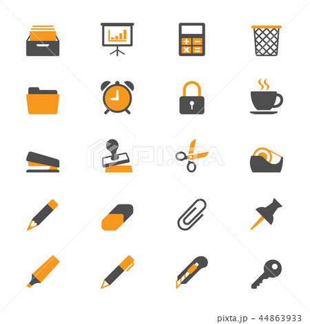 Office supplies flat icons 44863933