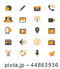 Media and communication flat icons 44863936