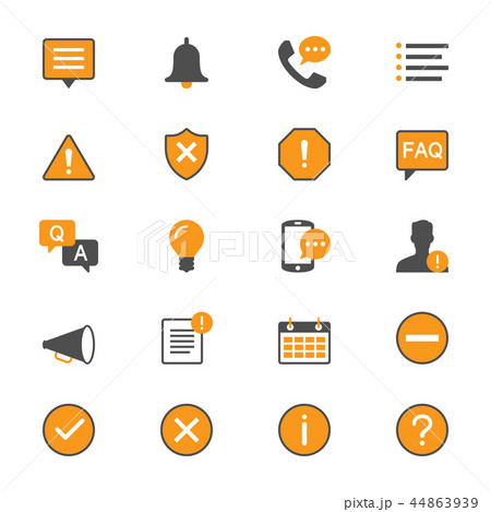 Information and notification flat icons 44863939