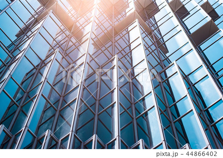 blue glass, building, skyscrapers, perspective 44866402