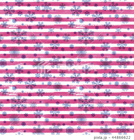 Winter watercolor seamless pattern with snowflakes Winter watercolor seamless pattern with snowflakes 44866622