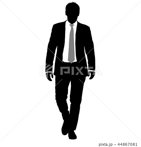 Silhouette Businessman Man In Suit With Tie のイラスト素材