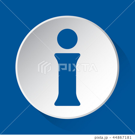 information symbol - blue icon on white button 44867181