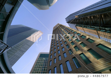 日本の東京都市景観　汐留の超高層ビル群 44867977