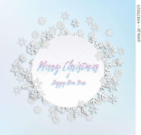 Merry Christmas and Happy New Year  Vector Graphic 44870025