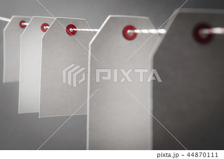 Blank label tied on a rope Blank label tied on a rope 44870111