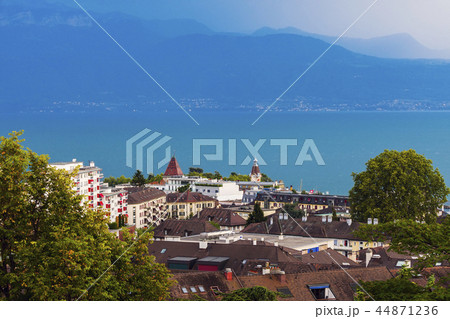 Lausanne architecture and Lake Geneva Lausanne architecture and Lake Geneva 44871236