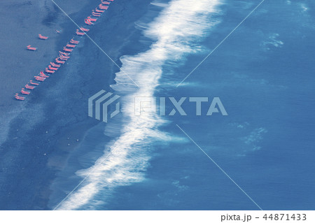 Aerial view of beach in Positano 44871433