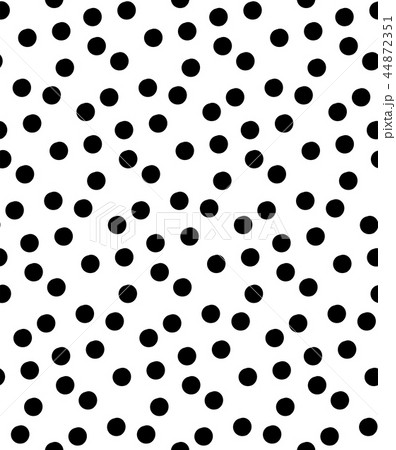 Vector black polka dots seamless pattern on white  44872351