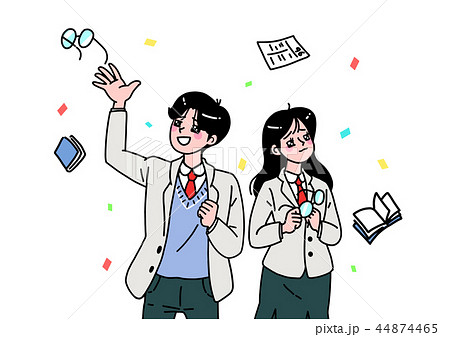 School life cartoon. Teenagers, middle and high... - Stock Illustration  [44874465] - PIXTA