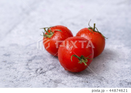 Delicious summer fruits object photo, tomato, oriental melon and watermelon 031 44874621