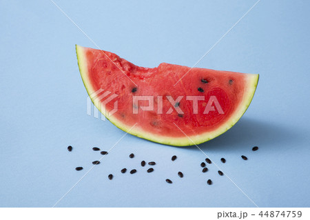 Delicious summer fruits object photo, tomato, oriental melon and watermelon 091 44874759