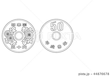 日本円五十円硬貨線 日本円五十円硬貨線 44876678