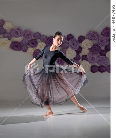 Ballerina in training hall 44877495