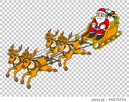 聖誕老人和馴鹿 44879354