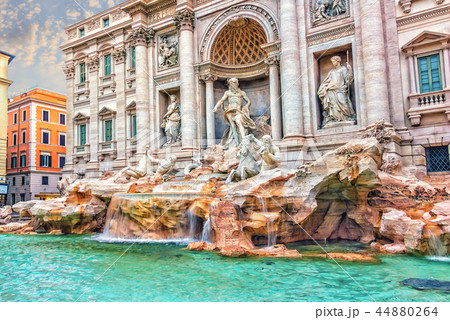 The Trevi Fountain bright view The Trevi Fountain bright view 44880264
