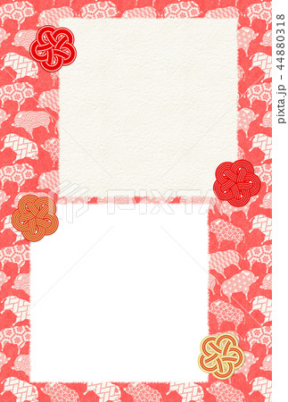 年賀2019亥梅紅白和紙フォトフレーム 44880318