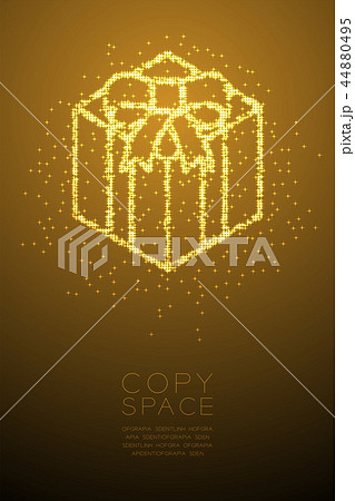 Abstract Shiny Bokeh star pattern Gift box shape Abstract Shiny Bokeh star pattern Gift box shape 44880495