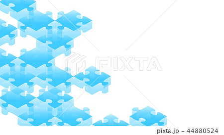 Jigsaw puzzle transparency 3D isometric virtual 44880524