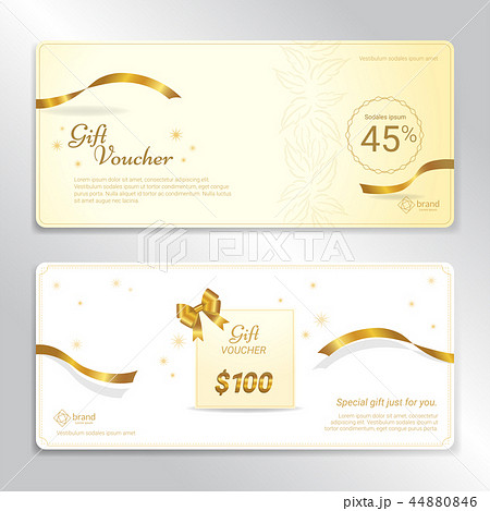 Gold glitter gift voucher, certificate, coupon 44880846