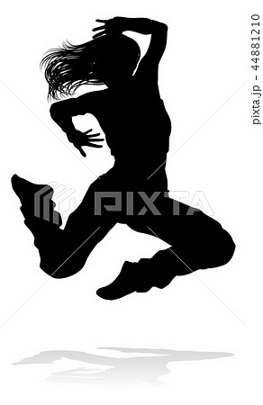 Street Dance Dancer Silhouetteのイラスト素材