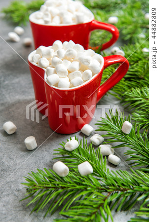 Hot drink marshmallow red Christmas decoration 44882809