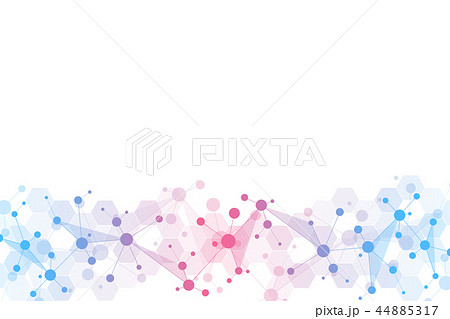 Molecular structure background and communication. Abstract background with molecule DNA and neural 44885317