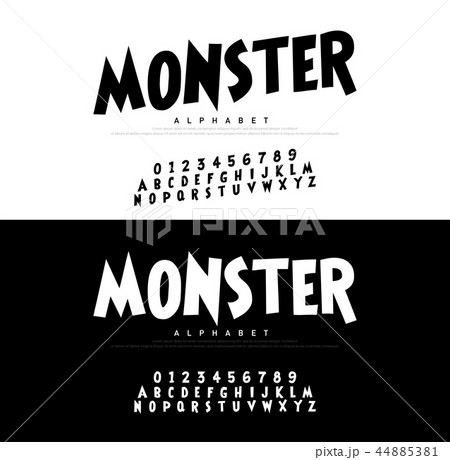 Typography Comic Cartoon Alphabet Scary Font 44885381