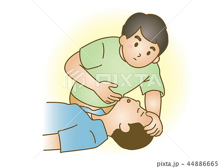 応急手当イラスト08 急病 意識障害のイラスト素材