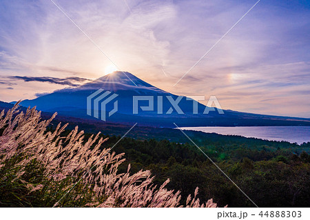 (山梨県)山中湖パノラマ台から、秋の富士山 (山梨県)山中湖パノラマ台から、秋の富士山 44888303