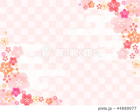 梅の花の背景のイラスト素材 44889077 Pixta
