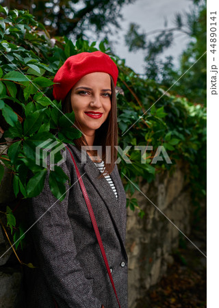 Lening on a fence. Lening on a fence. 44890141