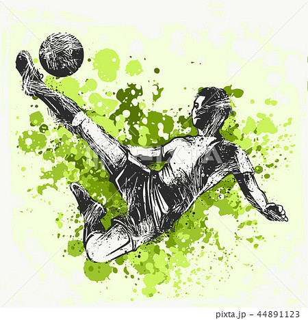 Soccer Player Kicking Ball Illustration Of Sport Stock Illustration