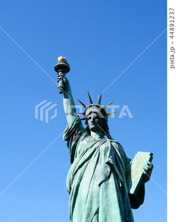 お台場海浜公園 自由の女神像の写真素材