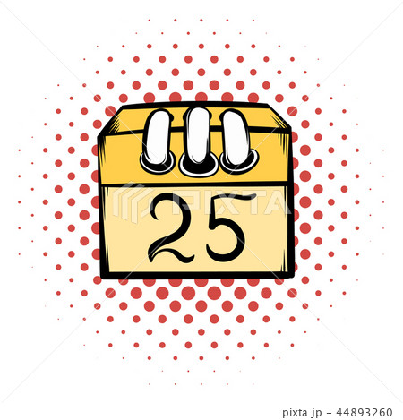 Calendar 25 number comics icon Calendar 25 number comics icon 44893260