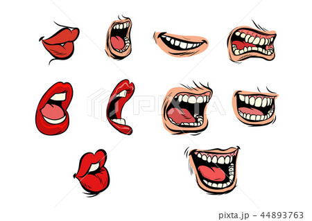 facial expression lips set facial expression lips set 44893763
