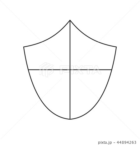 Ancient shield thin line icon 44894263