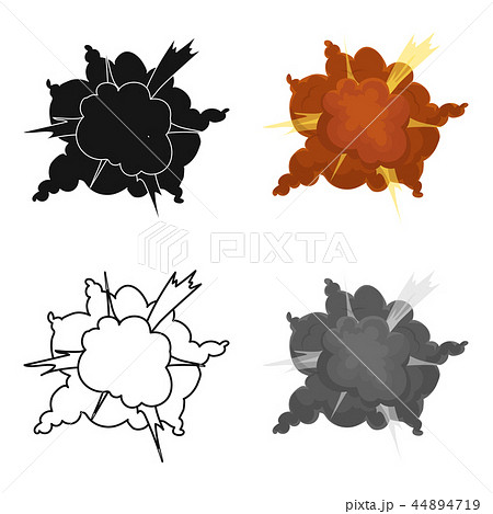 Explosion icon in cartoon style isolated on white background. Explosions symbol stock vector 44894719