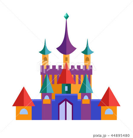 Medieval Castle and Elements for Games. Vector Illustrations 44895480