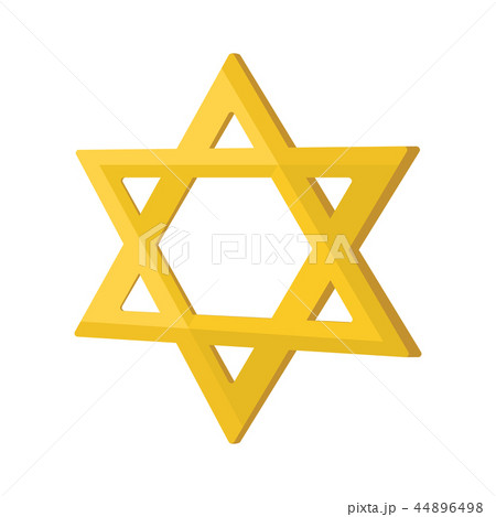 Gold jew star cartoon icon 44896498