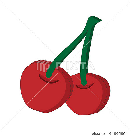 A couple of red cherries cartoon icon  44896864