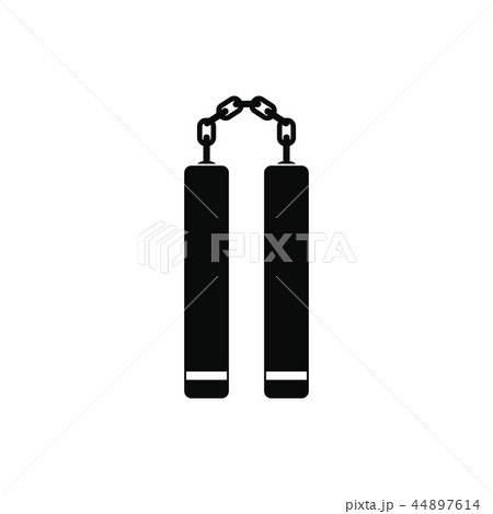 Nunchaku weapon black simple icon Nunchaku weapon black simple icon 44897614