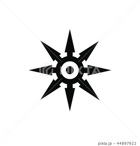 Shuriken black simple icon 44897622