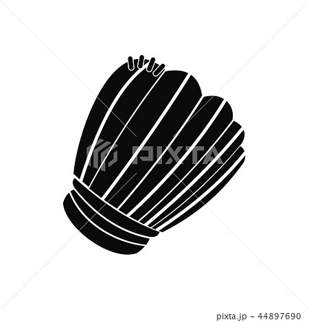 Leather baseball glove black simple icon Leather baseball glove black simple icon 44897690