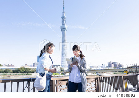 観光 女子旅 東京スカイツリーの写真素材 4492