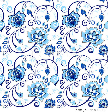 Floral seamless pattern in slavic theme 44899032