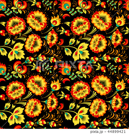 Floral seamless pattern in slavic country style 44899421