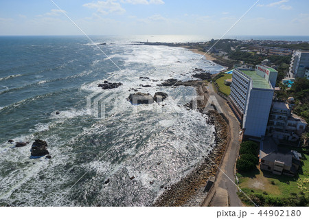 銚子市犬吠埼灯台付近を空撮 44902180