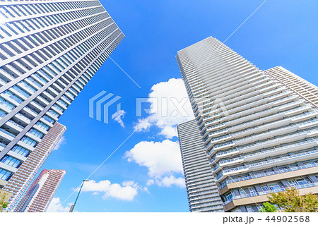 秋晴れの川崎市武蔵小杉周辺の都市風景 44902568