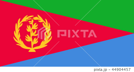 Flag in colors of Eritrea, vector image. Flag in colors of Eritrea, vector image. 44904457
